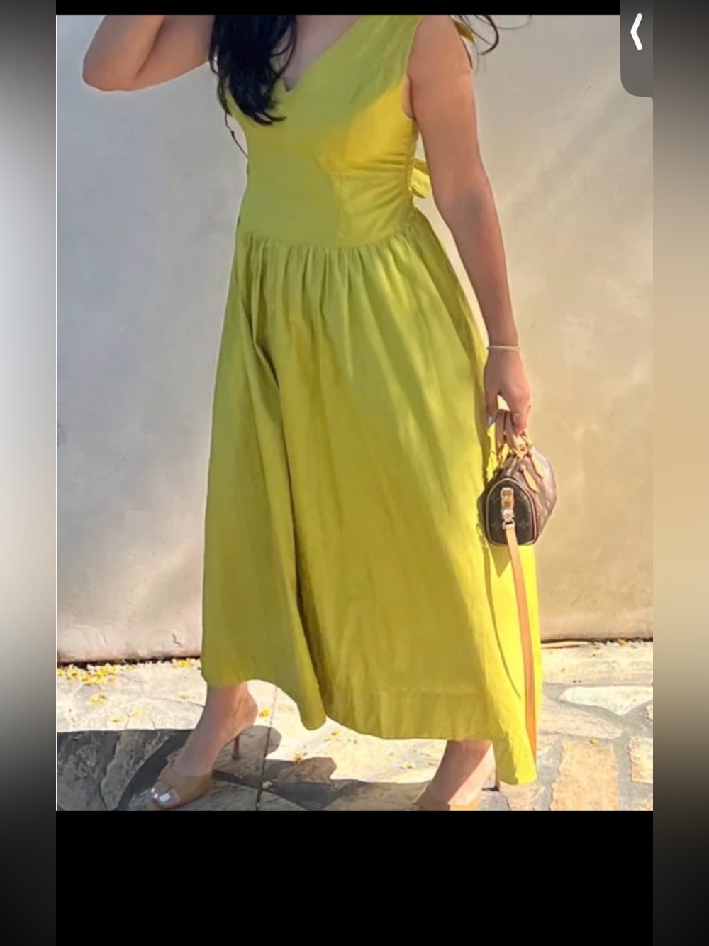 Miou Muse Green V-Neck Sleeveless Maxi Dress